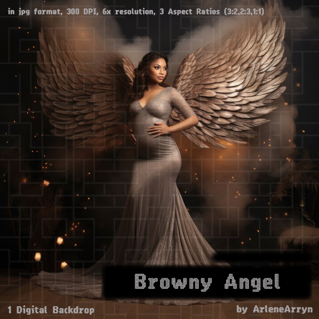 Browny Angel Wings Digital Backdrops Digital Backgrounds Maternity ...