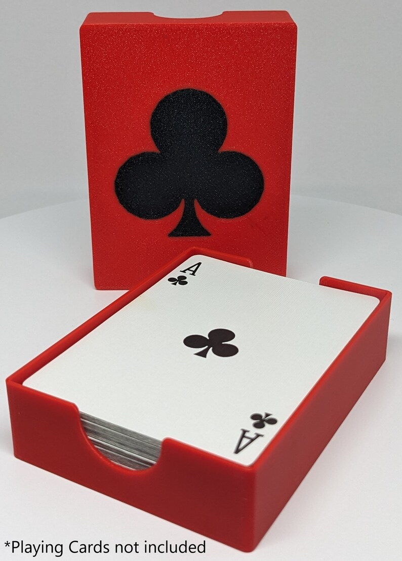 Single Deck Playing Card Case Suits Etsy