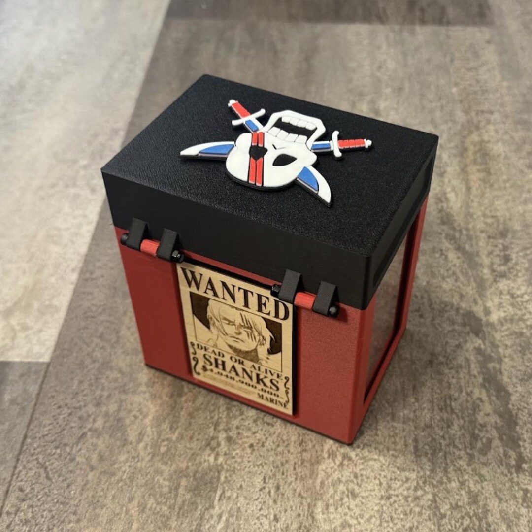 One Piece Themed Trading Card Game TCG Deck Holder Box Shanks Edition Post  Time Skip Jolly Roger Laser Engraved Wanted Poster Customizable - Etsy