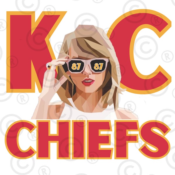 Kansas City Football PNG, Swifties PNG, KC Chiefs Football Art, Swifties Art, Kansas City Instant Download, Kc Chiefs Digital Clipart