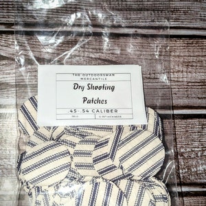 Premium Dry Shooting Patches - Ideal for Calibers .45-.54 | 0.15 Thickness 100 ct.