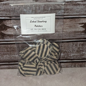 Lubed Premium Shooting Patches for Smooth Firing - 0.15 Thickness, Designed for .45-.54 Caliber Firearms