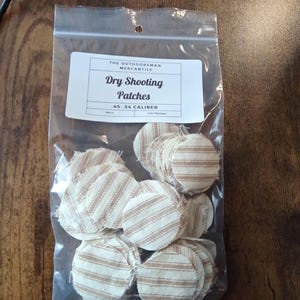 Premium Dry Shooting Patches - Ideal for Calibers .45-.54 | 0.20 Thickness 100 ct.