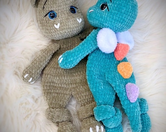Dragon and Hippo Snuggle Crochet Pattern: 2-in-1 Pack (PDF)
