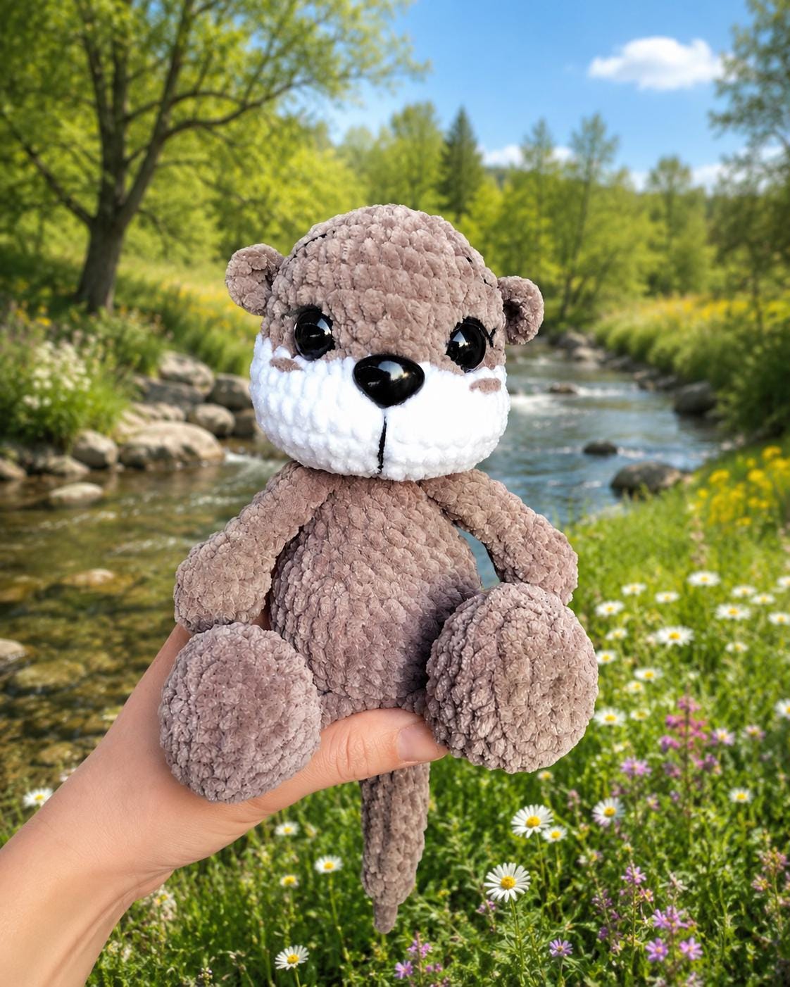 30 Otter Crochet Patterns for Cute Gifts, Nursery Decor, and Pocket-Sized Amigurumi 24 Baby Otter Low-Sew Pattern