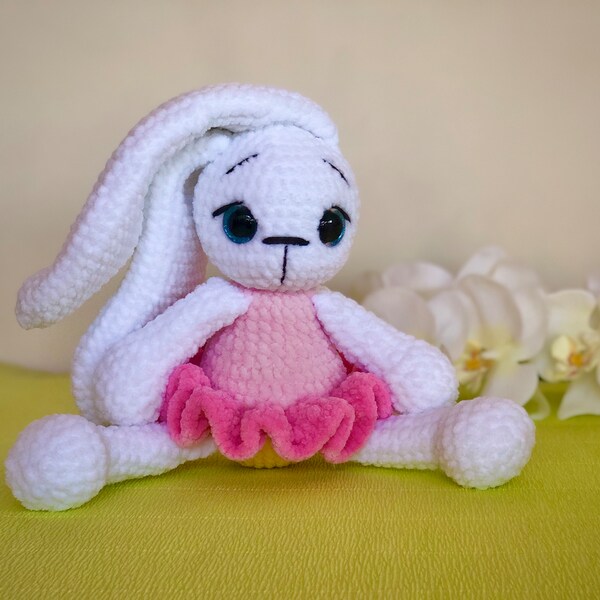 Crochet bunny PATTERN PDF in English, amigurumi bunny pattern - Ballerina bunny, Crochet toy pattern