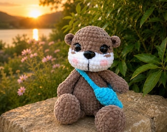Häkelanleitung für ein Otterbaby: Amigurumi mit geringem Nähaufwand (PDF)