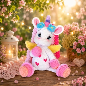 Nicky the Unicorn Crochet Pattern: Amigurumi Toy (PDF Pattern)