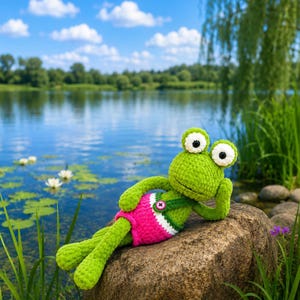 Patrón de amigurumi de rana de patas largas a crochet (PDF)