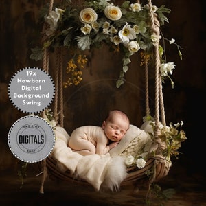 Newborn Swing, Photography Backdrop, Flower Backdrop, Photo Background, newborn photography Props