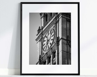 Chicago Gallery Set Chicago Skyline Wall art Windy City wall art Architecture black and white prints travel photography collection clock