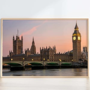 Big Ben Poster, Westminster Bridge, Travel Poster, England Wall Decor, Architecture Print, London photo print, Travel Art Print, Travel Gift