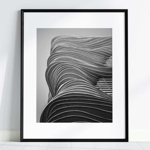 Chicago Photography Abstract Architecture Chicago cityscape Wall hanging art Aqua Tower black and white photo prints collection office decor