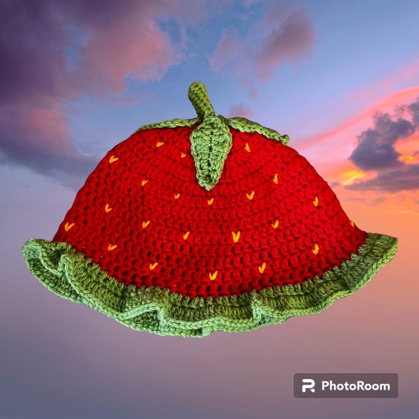 Sweet Strawberry Dreams Crochet Hat - Handmade, Cozy, and Stylish for Babies, Kids, Teens, and Adults!