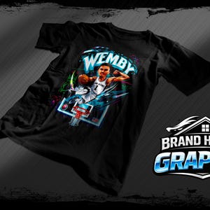 Gráfico de clavada de neón de Wemby para dtf o sublimación png