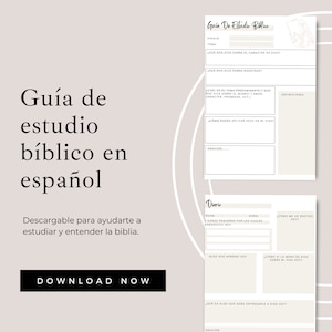 Bible study guide en español, bible study guide in spanish, guía de estudio biblico en español, guía descargable de estudio biblico,