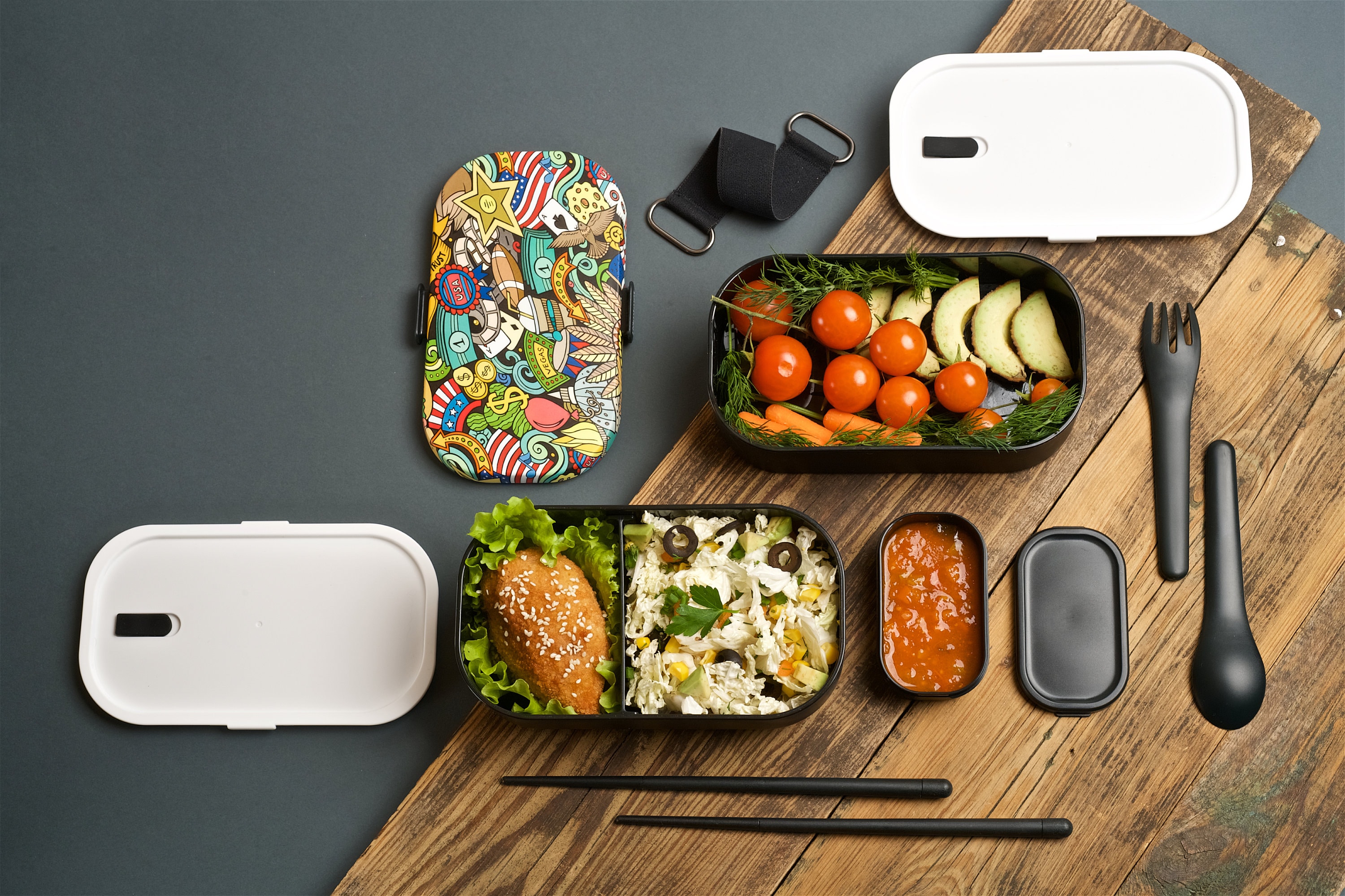 American Style Bento Box, Lunch Bento Box for Adults and Kids