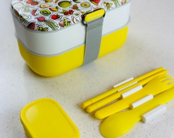 Bento Box For Adults, Cute Bento Box Set, Portable Food Storage Container, Kids Lunch Box, Back To School Bento Boxes