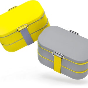 2 Japanese Bento Lunch Box for Men, Cute Bento Box for Woman, Leakproof 2 Containers Bento Box Set, Eco Friendly Stackable Kawaii Bento box