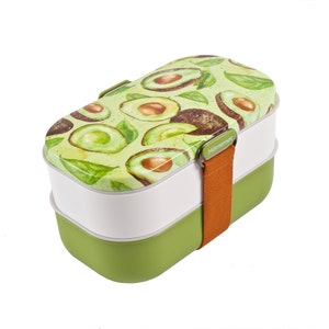 Lonchera Bento para adultos, bonita lonchera, contenedor portátil para guardar alimentos, loncheras de aguacate para niños, set de lonchera Bento para el regreso a clases, regalo para el Día del Padre