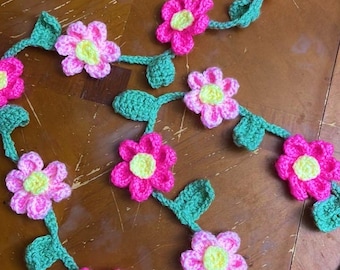 Crochet Flower Garland