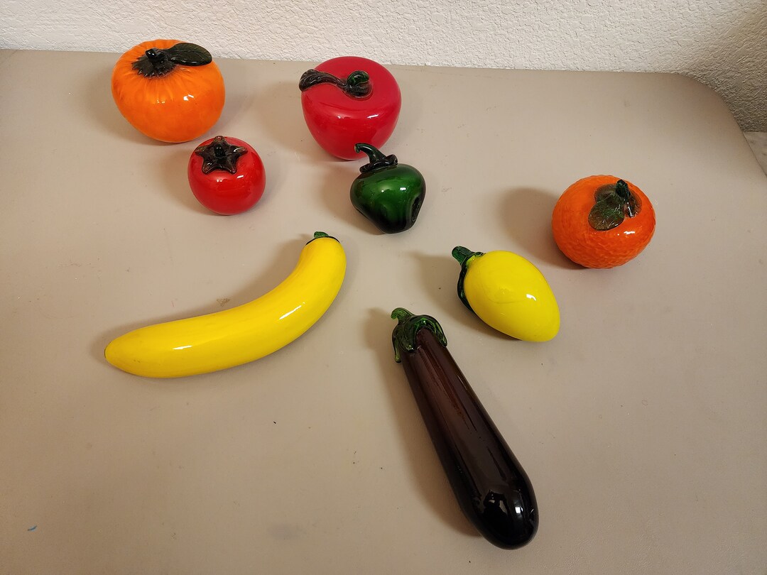 Decorative Glass Fruit Set Etsy