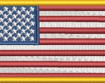 Finished Patch US Flag embroidery