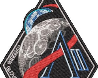 Parche terminado Artemis II Parche de la misión del programa espacial de la NASA de 5 pulgadas