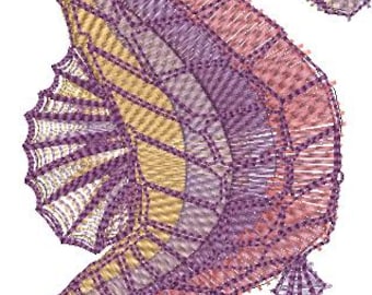 Design Animal Ocean Seahorse Embroidery Design File Digital Download