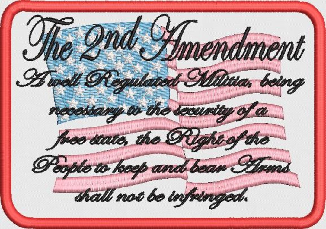 2 Amendment Patch Finished Patch 2nd Amendment With US Flag Patch 5 Inches - Etsy