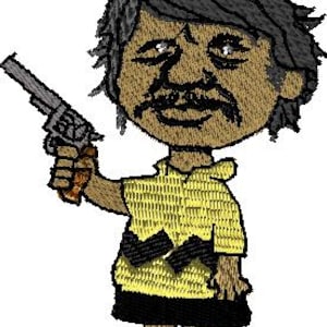 Design Charles Bronson Brown Broderidesignfil Digital nedladdningsfil