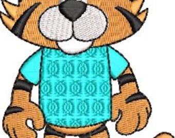 Finished Patch Cartoon Tiger 3.9 Inches Tall
