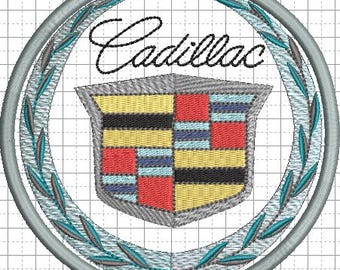 Design Cadillac Logo Embroidery File Instant Digital Download