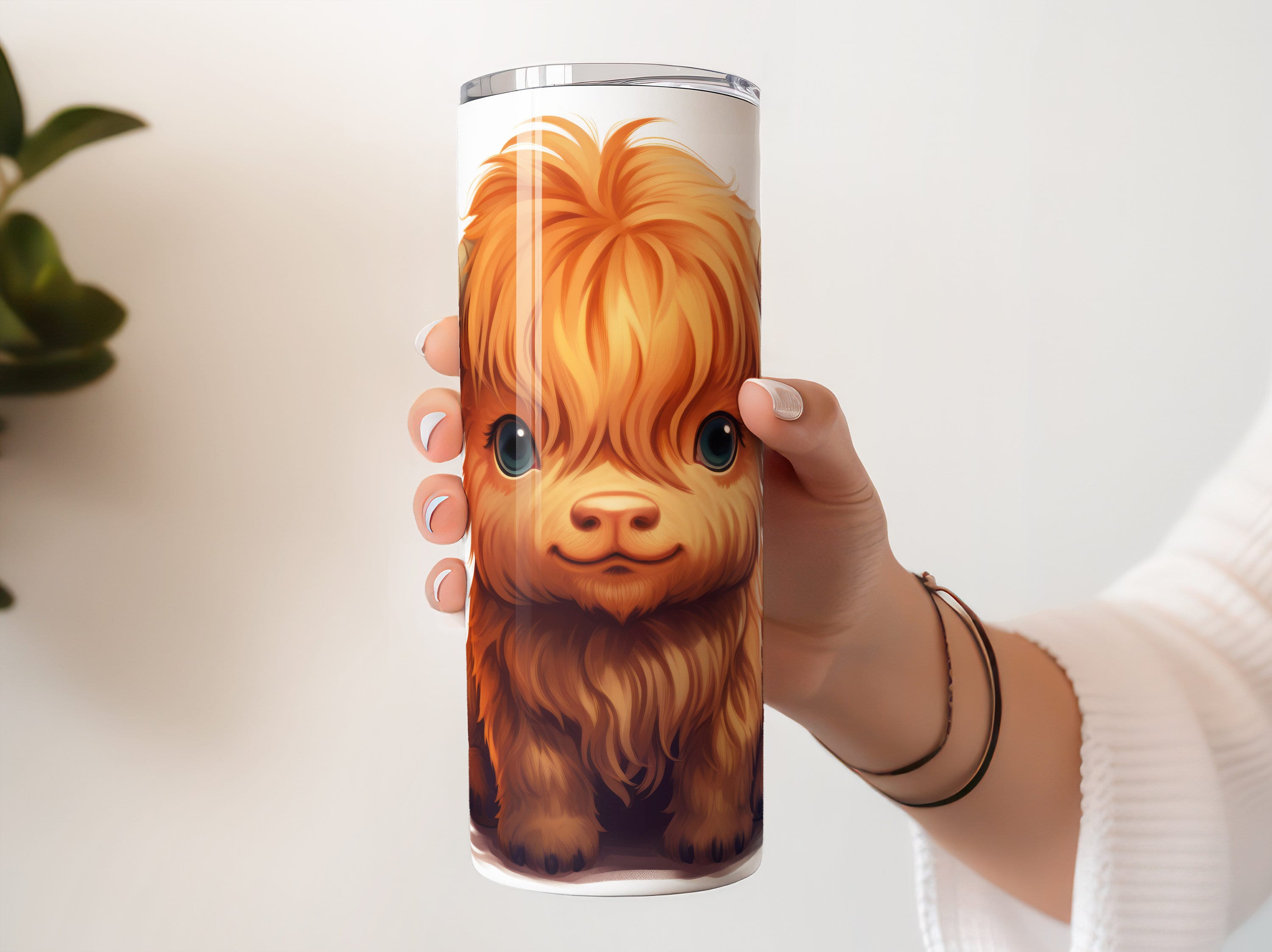 Highland Cow Baby Tumbler Wrap Seamless Sublimation PNG, 20 Oz Skinny ...