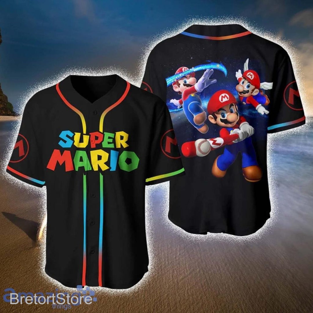 Super Mario Baseball Jersey Mario Shirt Mario Jersey Shirt - Etsy