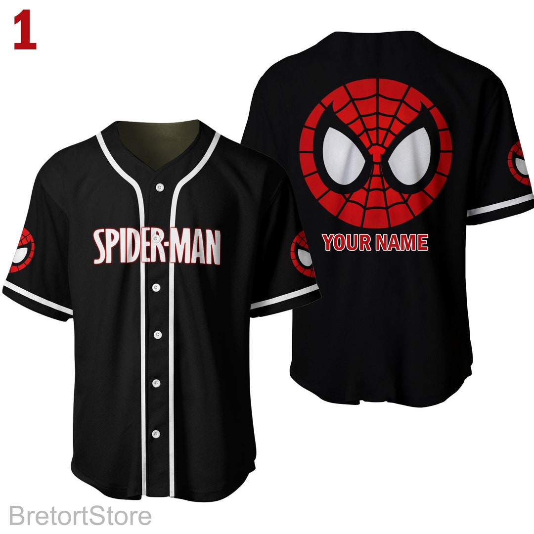 Spiderman Shirt Spiderman Baseball Jersey Spiderman Baseball Etsy