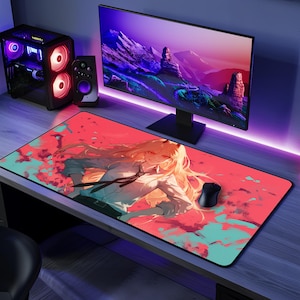 Tappetino da scrivania Anime Power / Tappetino da scrivania Chainsaw Man Power / Tappetino per mouse da gioco Anime / Elegante accessorio da scrivania / Tappetino da scrivania Chainsaw Man / Tappetino per mouse Anime Waifu
