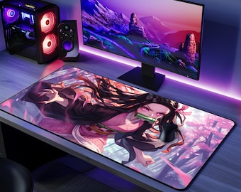 Nezuko Demon Slayer-bureaumat | Anime gaming-muismat | Stijlvol bureauaccessoire | Demon Slayer-bureaumat | Anime-demon-muismat