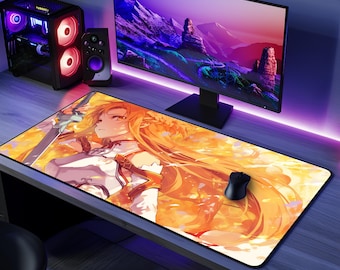 Alfombrilla de ratón Asuna Yuuki / Alfombrilla de ratón Sword Art Online / Regalo de anime único / Alfombrilla de escritorio estética / Alfombrilla de ratón para juegos Asuna / Alfombrilla de escritorio con temática de SAO