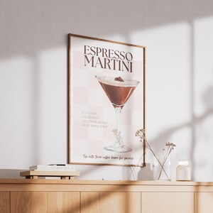 Espresso Martini Printable Wall Art – Minimalist Cocktail Print – Instant Download for Bar Cart or Kitchen Decor