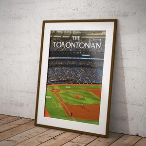 Toronto Blue Jays Art Print: Rogers Centre, CN Tower (Digital Download 12x16in JPG File)