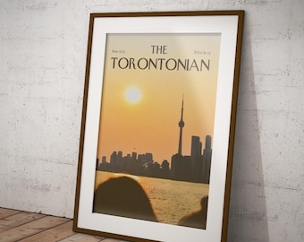 The Torontonian – CN Tower Sunset Digital Art Print | Toronto Skyline Wall Art | Instant Download 12x16