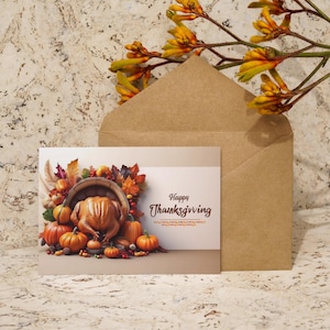Thanksgiving-wenskaart|Thanksgiving-bedankkaart|Afdrukbare Thanksgiving-kaart | Thanksgiving-e-card |Directe download Kaart met herfstthema
