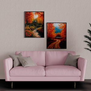 Thanksgiving room art | Thanksgiving sign | Fall wall art | Autumn wall art | Digital fall wall art | Autumn leaves | Farmhouse decor