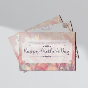 Mother’s Day Card Digital Download | Elegant Floral Printable for Mom | Not Customizable | Instant DIY Gift Idea |Card for Mom