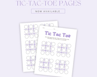 Printable Tic Tac Toe Game Sheets | Kids Educational Activity (Digital Download)