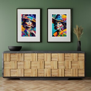 Wall Art Set, Wall Art Duo, AI Art, AI Generated Art, Digital Art Print, Digital Download, Home Decor.