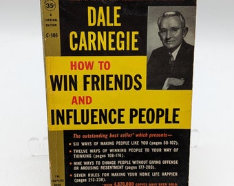 Dale Carnegie Vintage 1963 How to Win Friends and Influence People Cardinal Ed