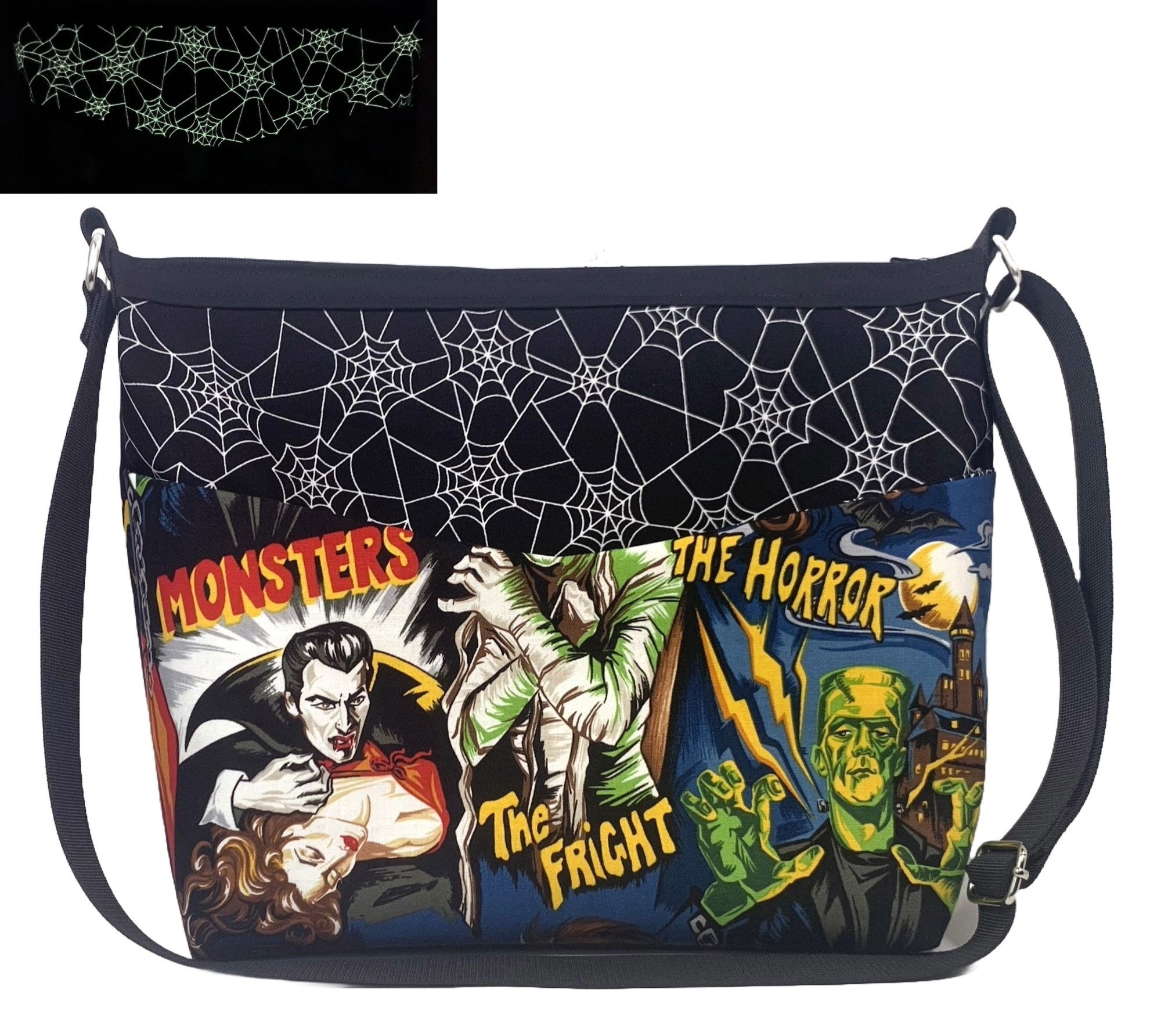 Horror Movie Messneger Bag, Classic Horror Monsters Bag