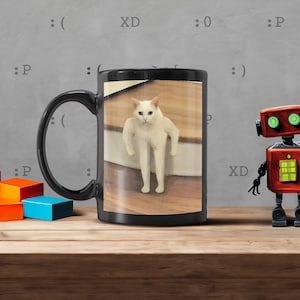 Tazza meme "Little Cat Man", tazza meme, regalo meme, meme "Dank", tazza per amico, regalo per amico, tazza per fratello, regalo per fratello, regalo per sorella